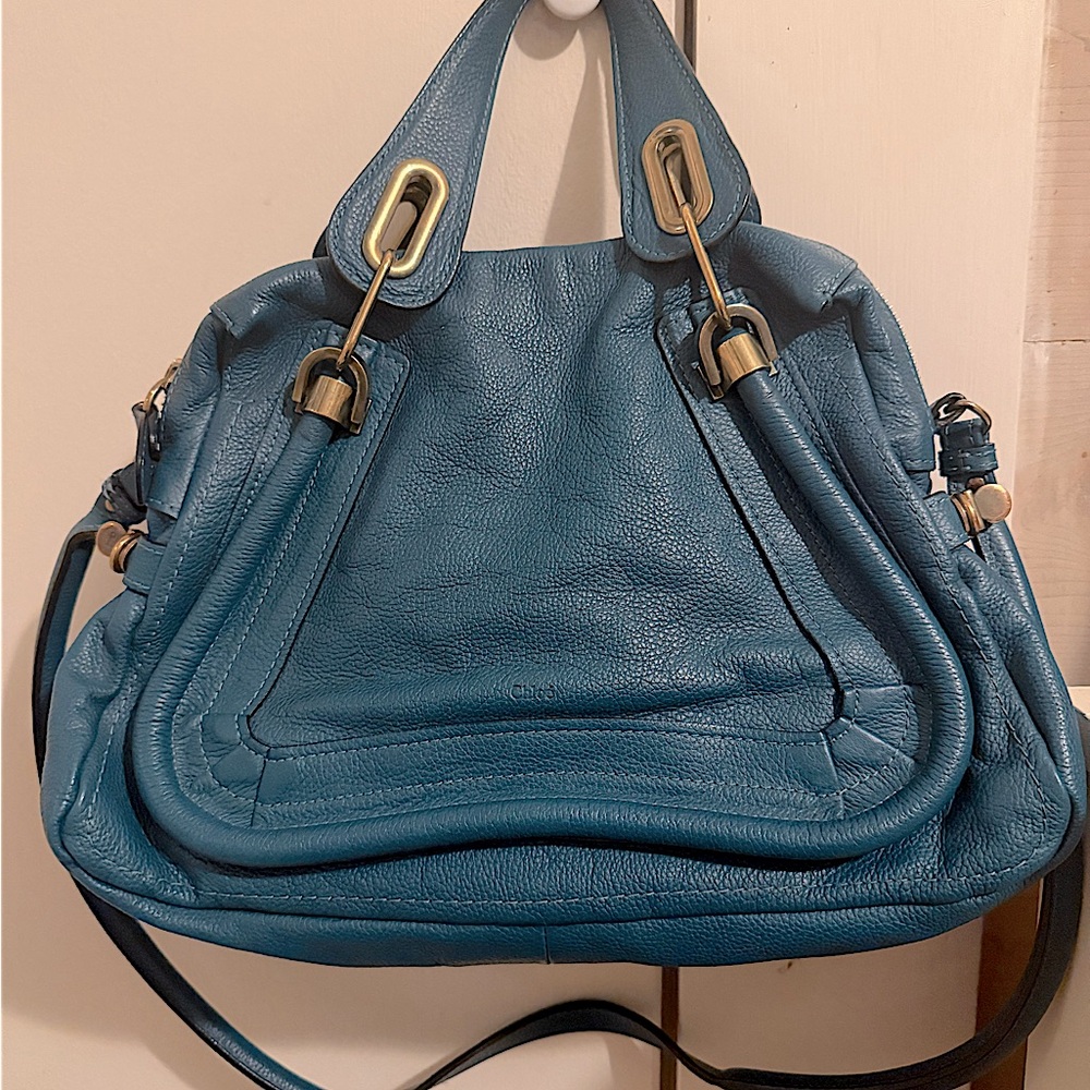 EUC Chloe Paraty Handbag in Peacock with dust bag